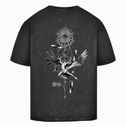 Herren Oversize Washed T-Shirt Angel