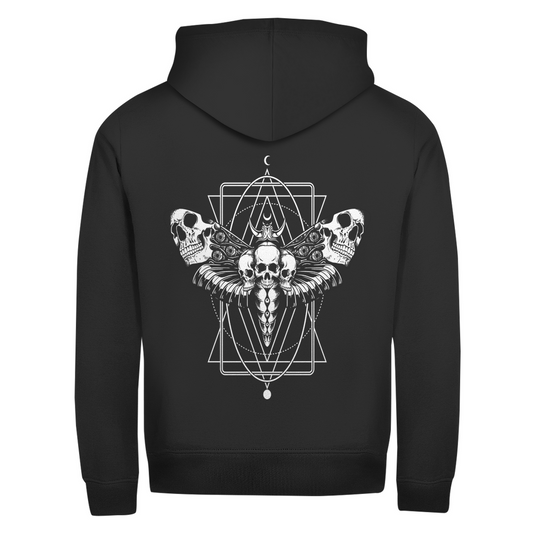 Herren Zipper Hoodie Dark Moth