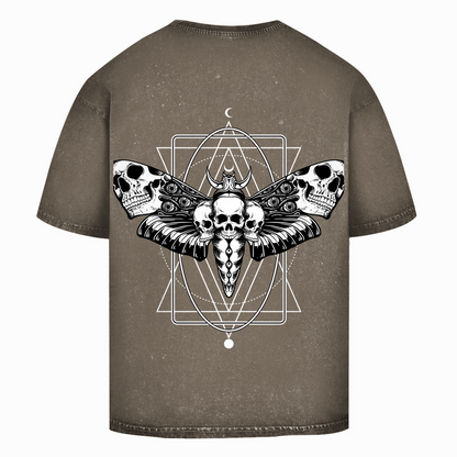 Herren Oversize Washed T-Shirt Dark Moth